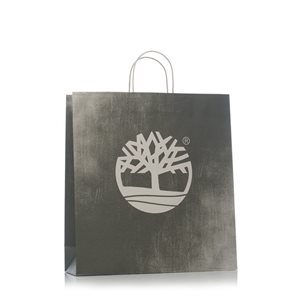 BAG WITH TURNOVER TOP < WHITE KRAFT PAPER