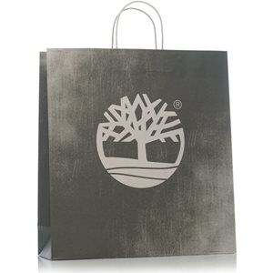 BAG WITH TURNOVER TOP < WHITE KRAFT PAPER